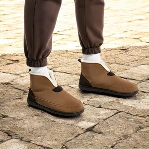 Dearfoams Men’s Chestnut Brown Notch Slip-on Suede Booties Sz US 11 / UK 10